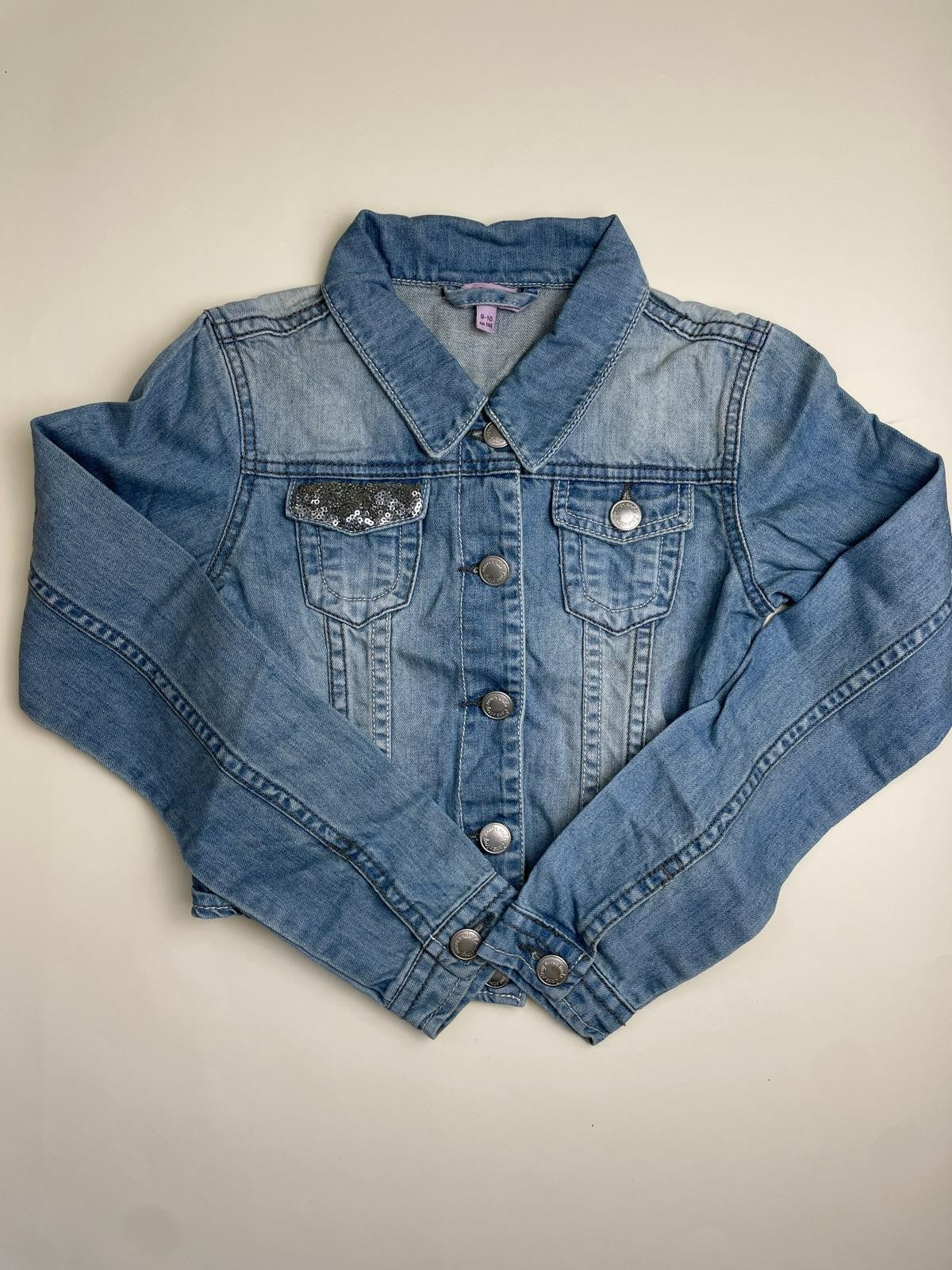 Giacca di jeans bambina con paillettes