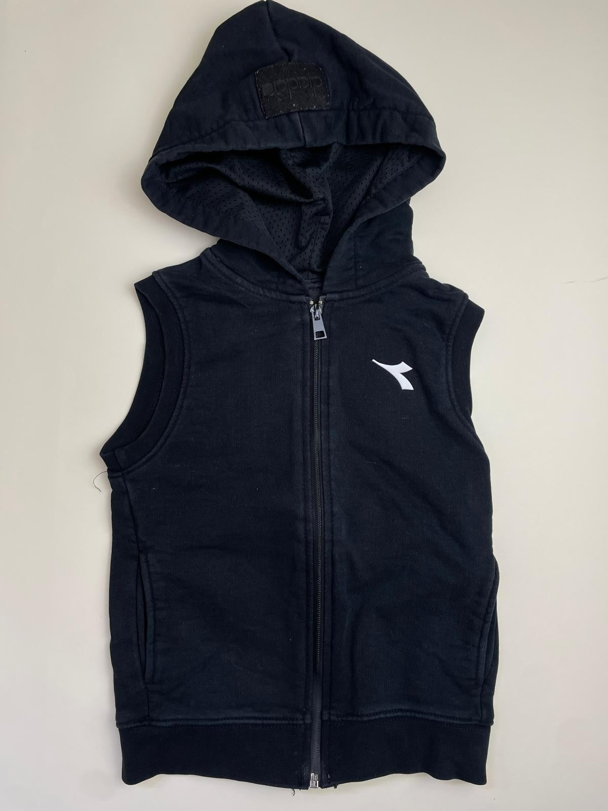 Gilet Felpa con Cappuccio Diadora Nero