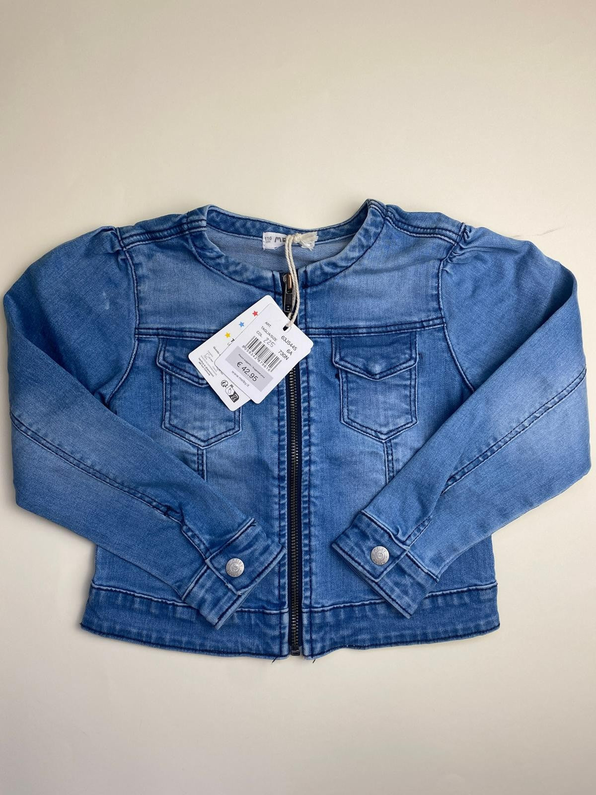 Giacca di jeans con zip