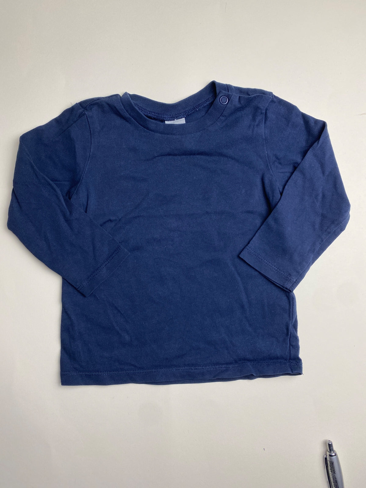 Maglietta a maniche lunghe blu navy per neonato/bambino