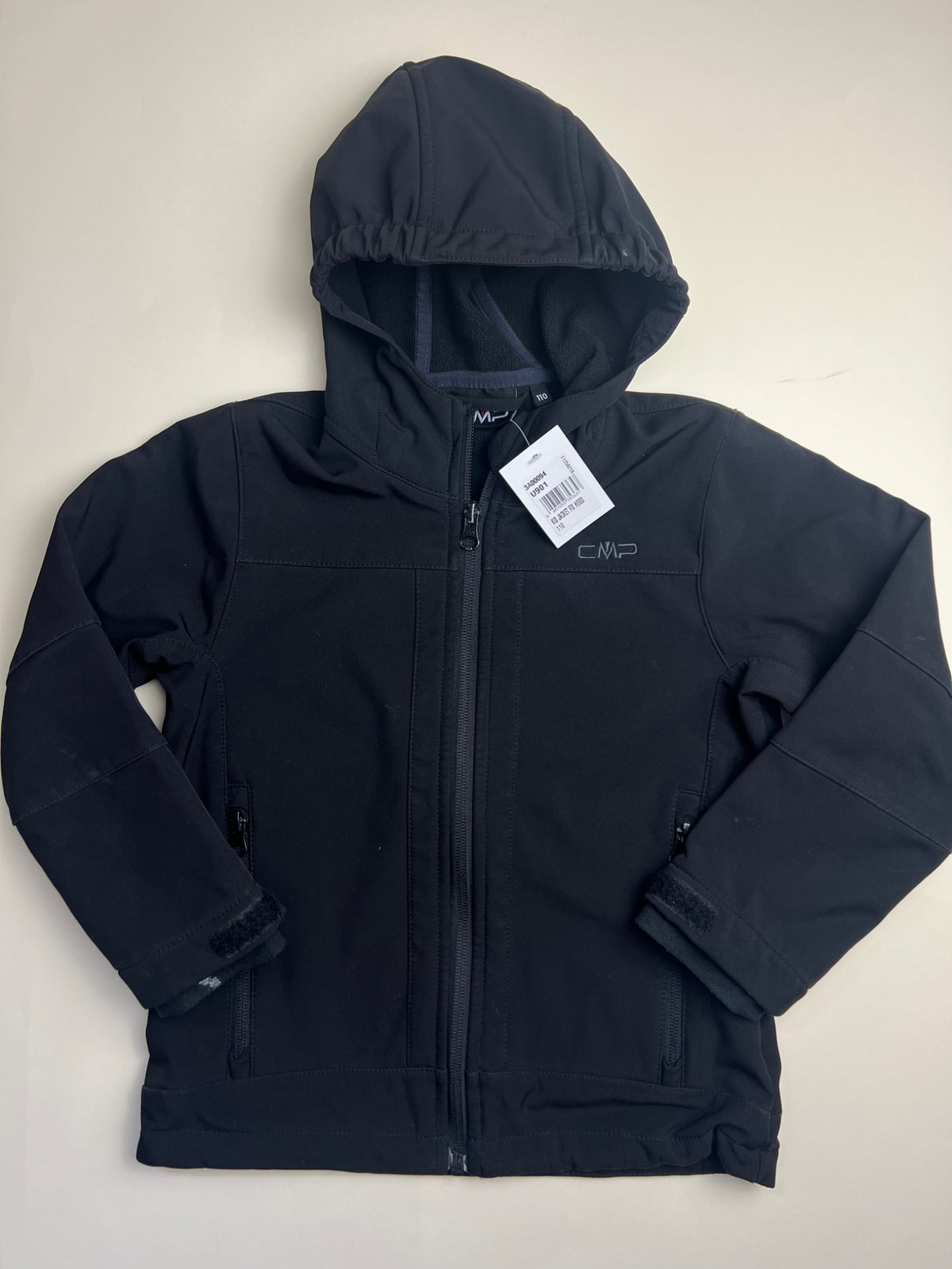 Giacca Softshell Nera con Cappuccio CMP