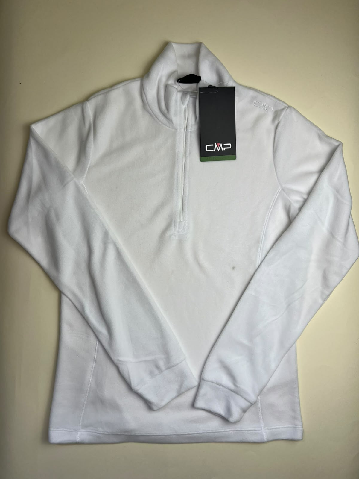 Pile CMP bianco con mezza zip - difetto