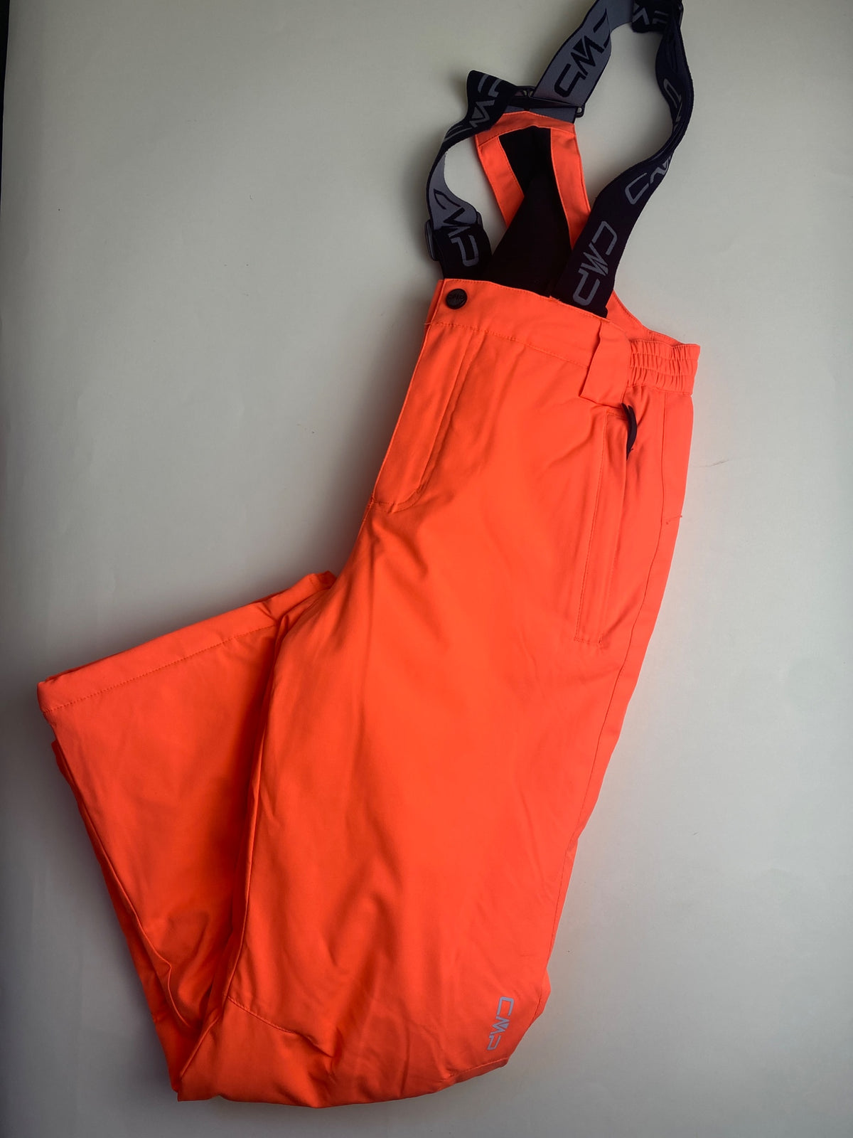 Pantaloni da sci CMP arancione con bretelle- reso ricondizionato con possibili piccoli difetti