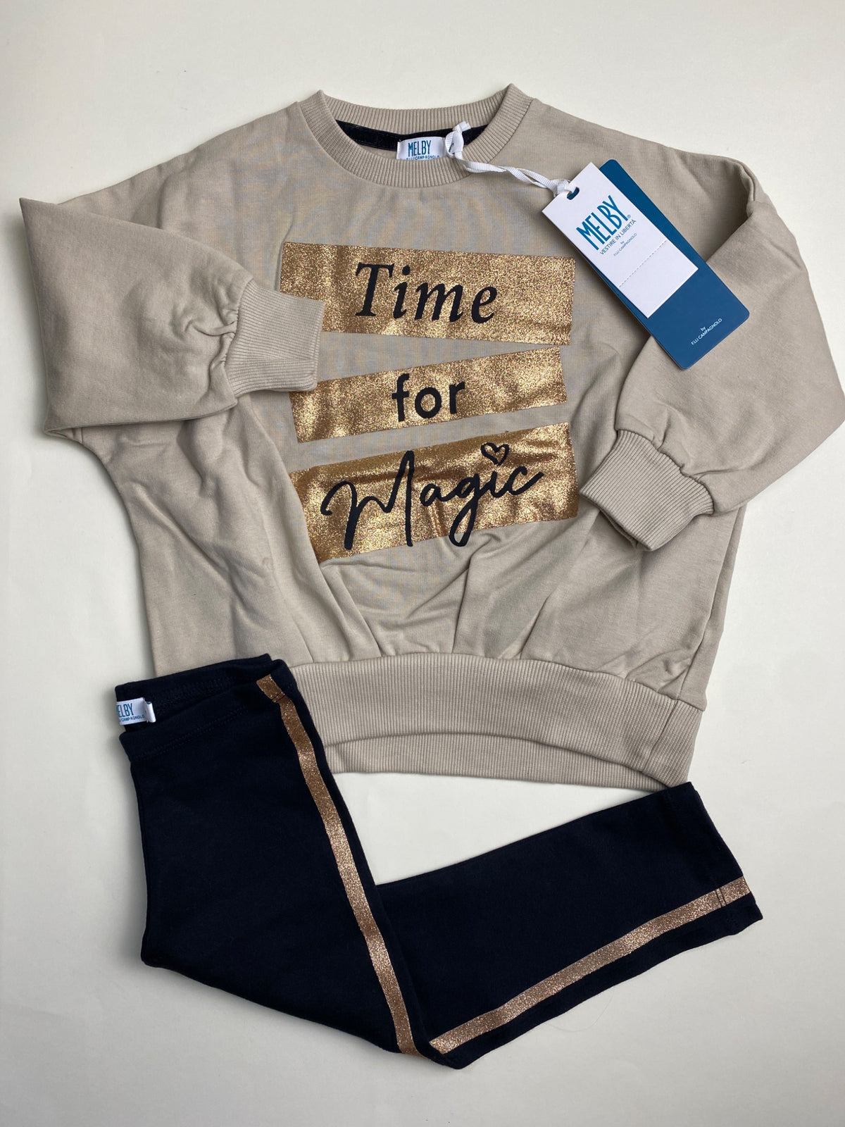 Completo Felpa e Leggings Bambina Melby