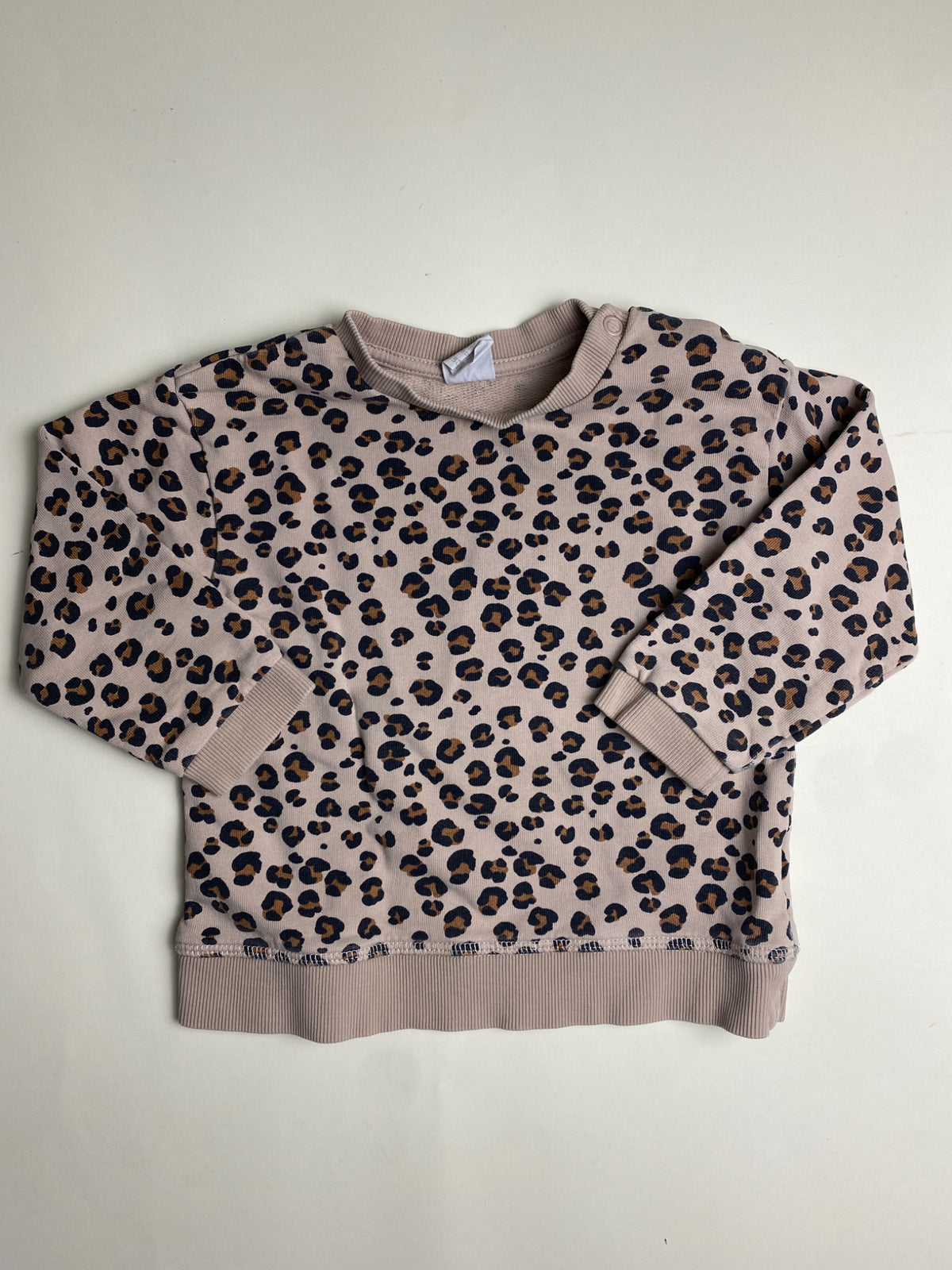 Felpa bambina con stampa leopardata