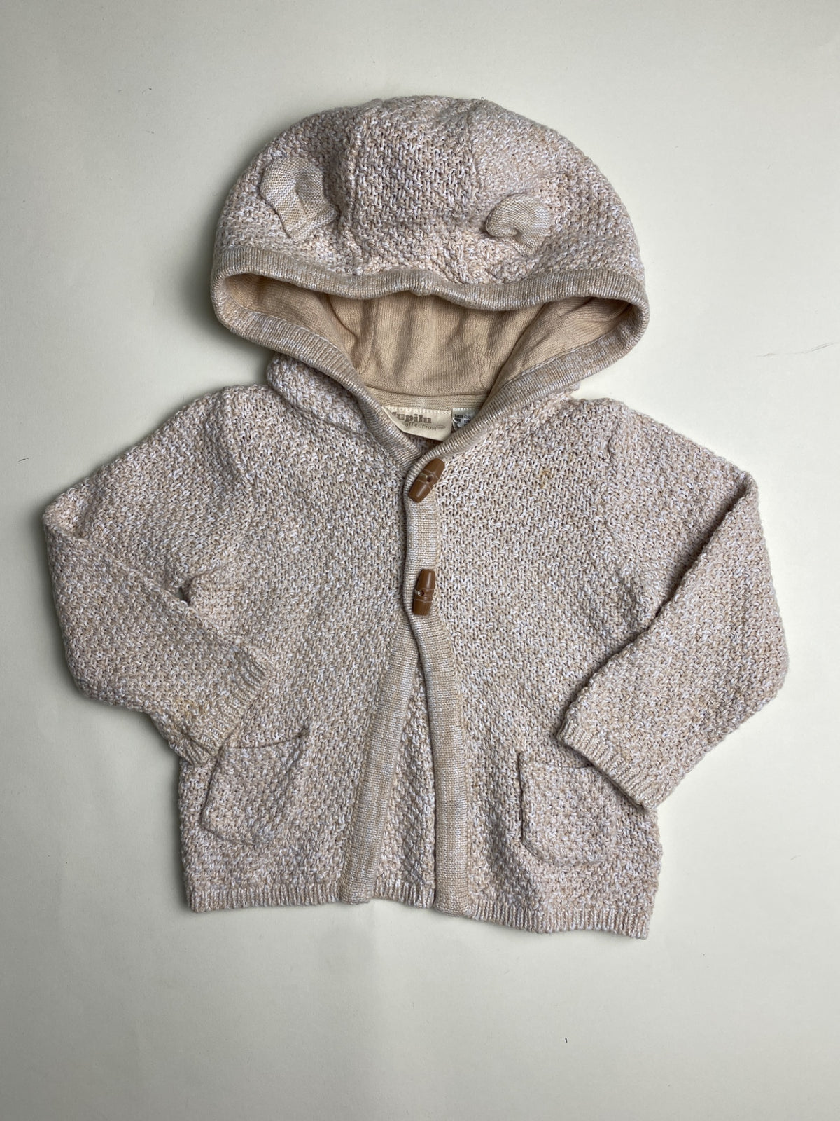 Cardigan con cappuccio e orecchie per neonato/bambino