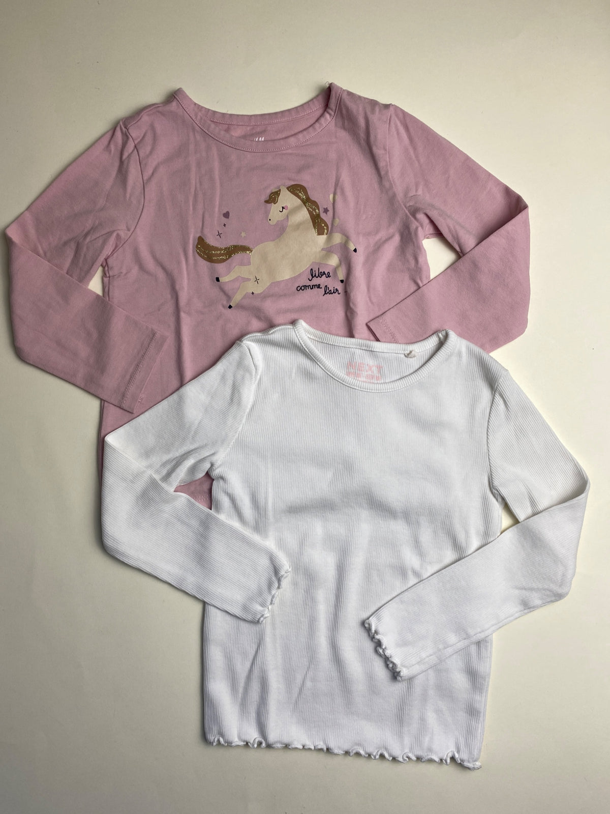 Set 2 Maglie Maniche Lunghe Bambina H&M e Next