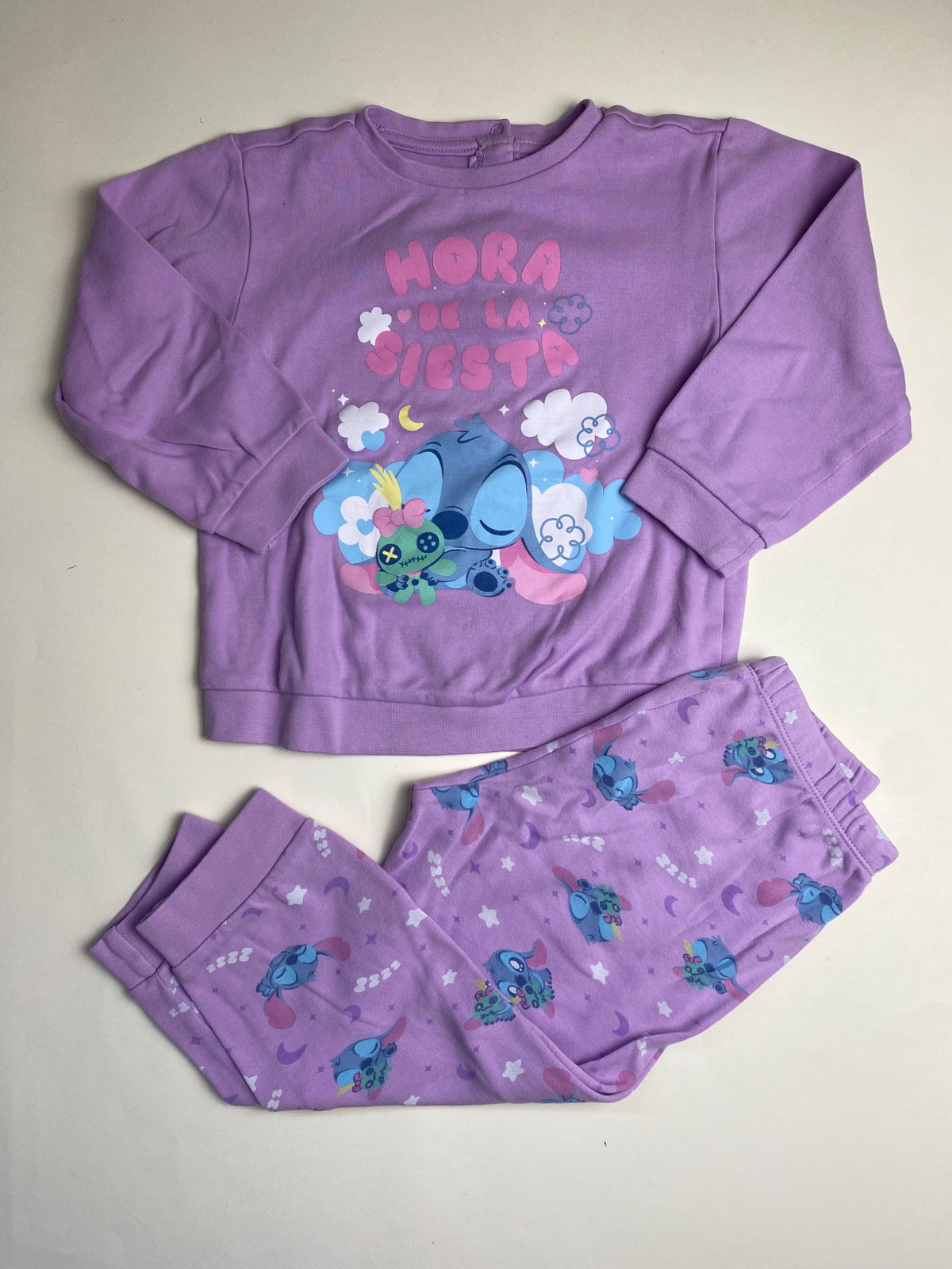 Pigiama Bambina Stitch "Hora de la Siesta" Viola