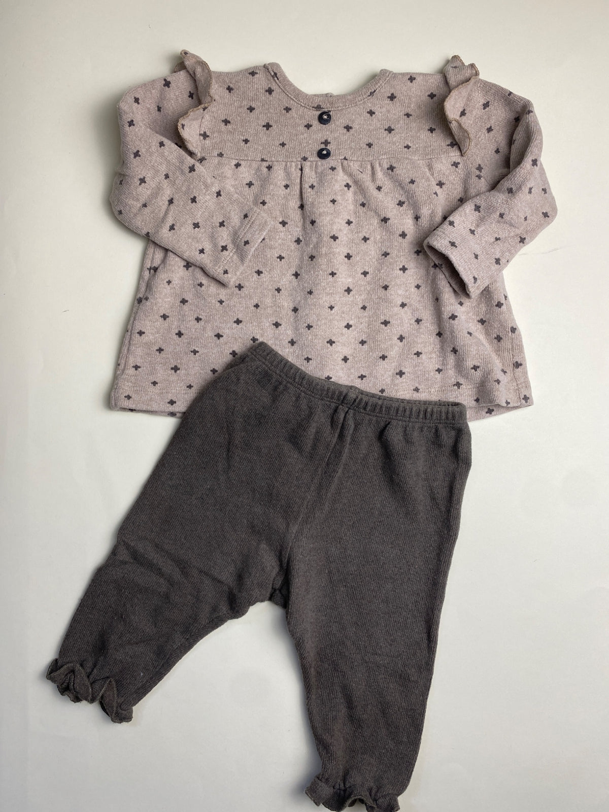 Completo neonato/bambina maglia e pantaloni
