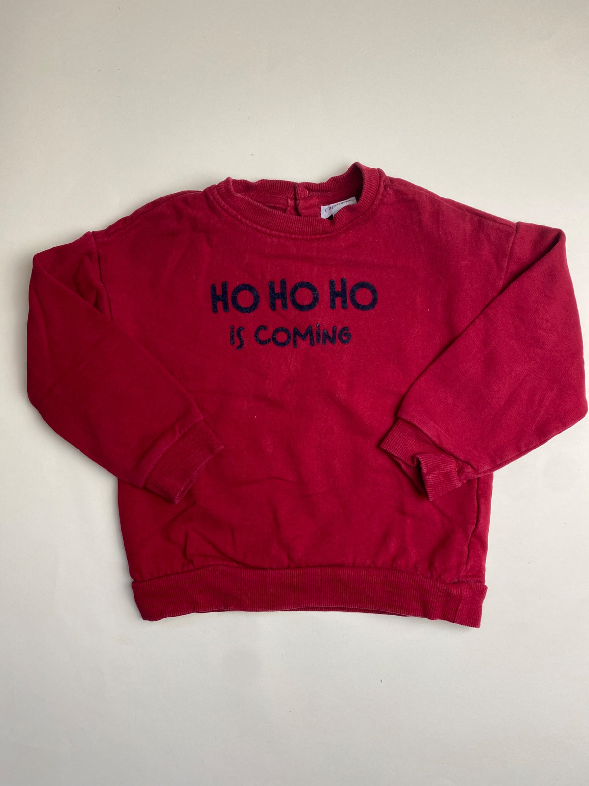 Felpa natalizia rossa OVS KIDS con scritta Ho Ho Ho