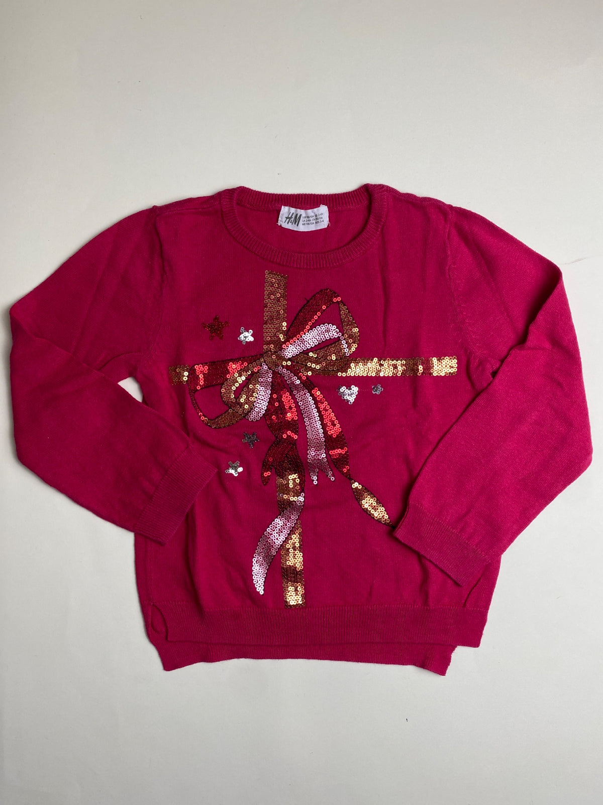 Maglione Bambina H&M con Fiocco di Paillettes
