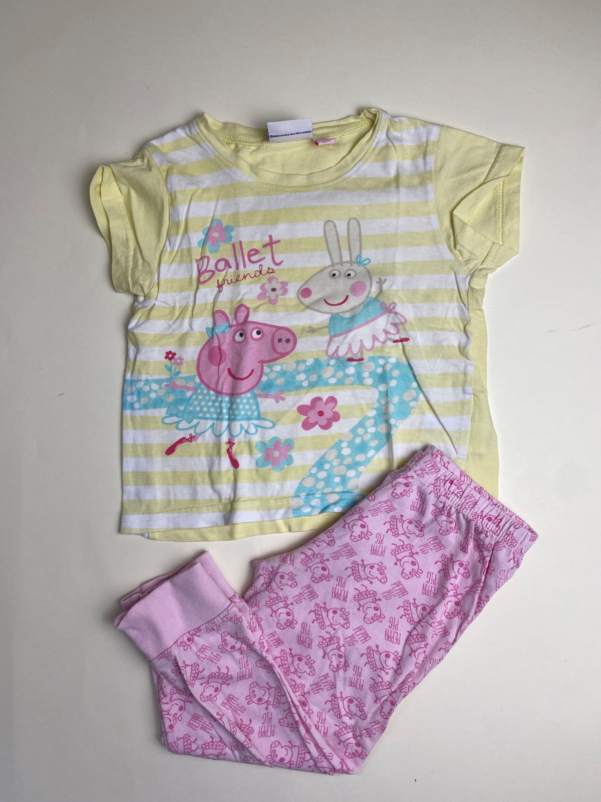 Pigiama Peppa Pig e Rebecca Rabbit "Ballet Friends" per bambina