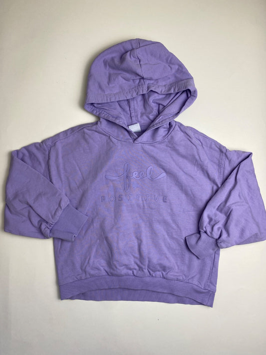 Felpa con cappuccio viola chiaro "feel POSITIVE"