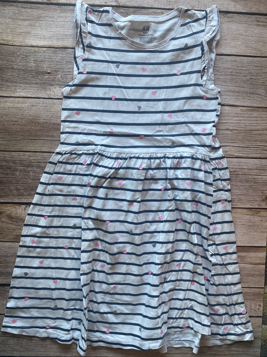 Vestito a righe H&M con cuori per bambina