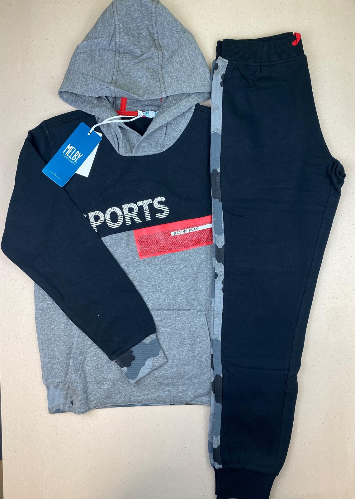 Set felpa con cappuccio e pantalone