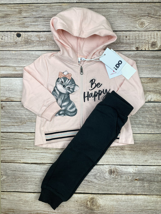 Set felpa con zip e cappuccio e pantalone