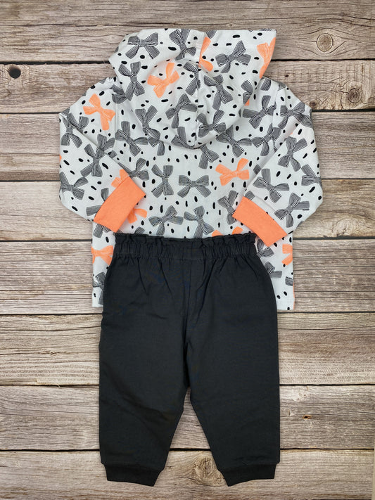 Set felpa con zip e cappuccio e pantalone