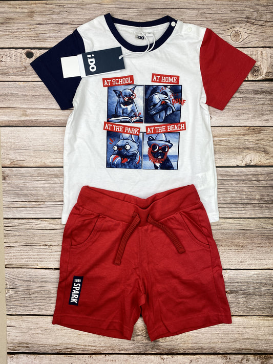 Set t-shirt manica corta e pantaloncino