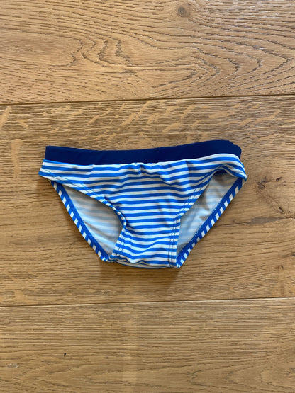 Slip da bagno a righe blu e bianche