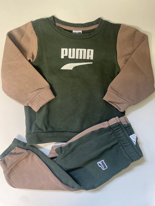 Tuta Sportiva Bambino Puma Bicolore Verde e beige