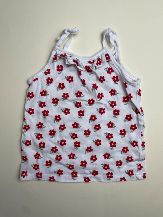 Canotta Bambina con Stampa Floreale