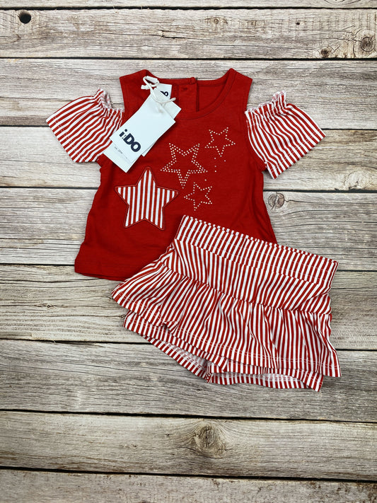 Set t-shirt manica corta e pantaloncino gonna