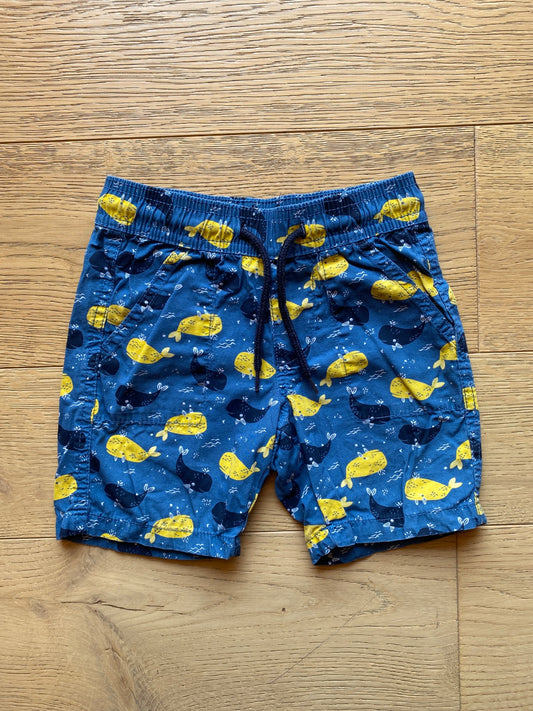 Pantaloncini per bambini con stampa balene