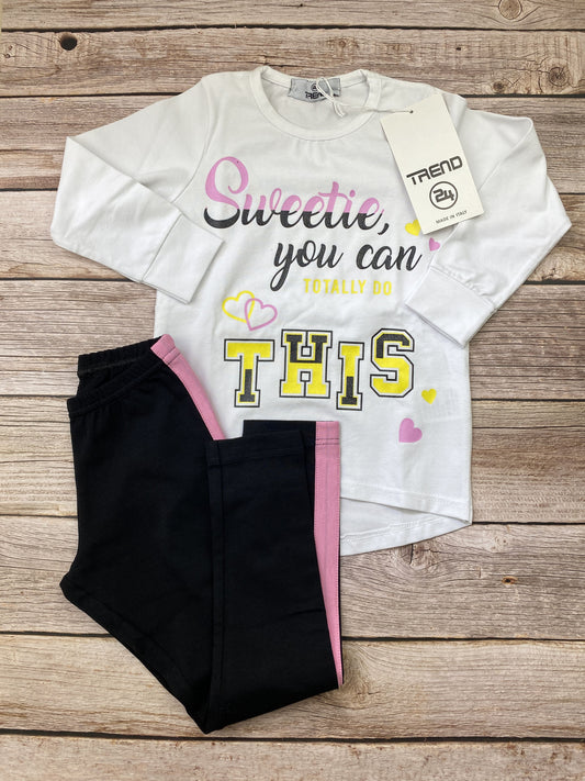 Set t-shirt manica lunga e leggings