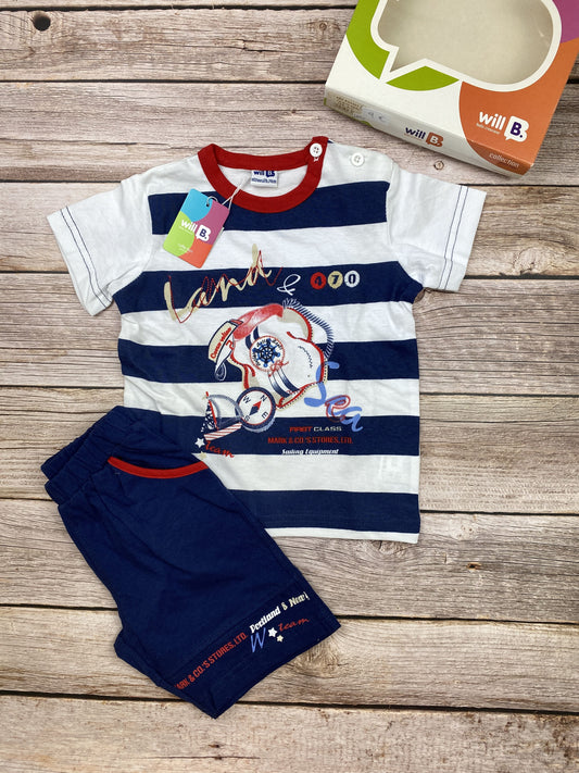 Set t-shirt manica corta e pantaloncino