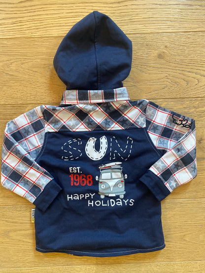 Camicia a Quadri con Cappuccio per Bambino Bouny Baby