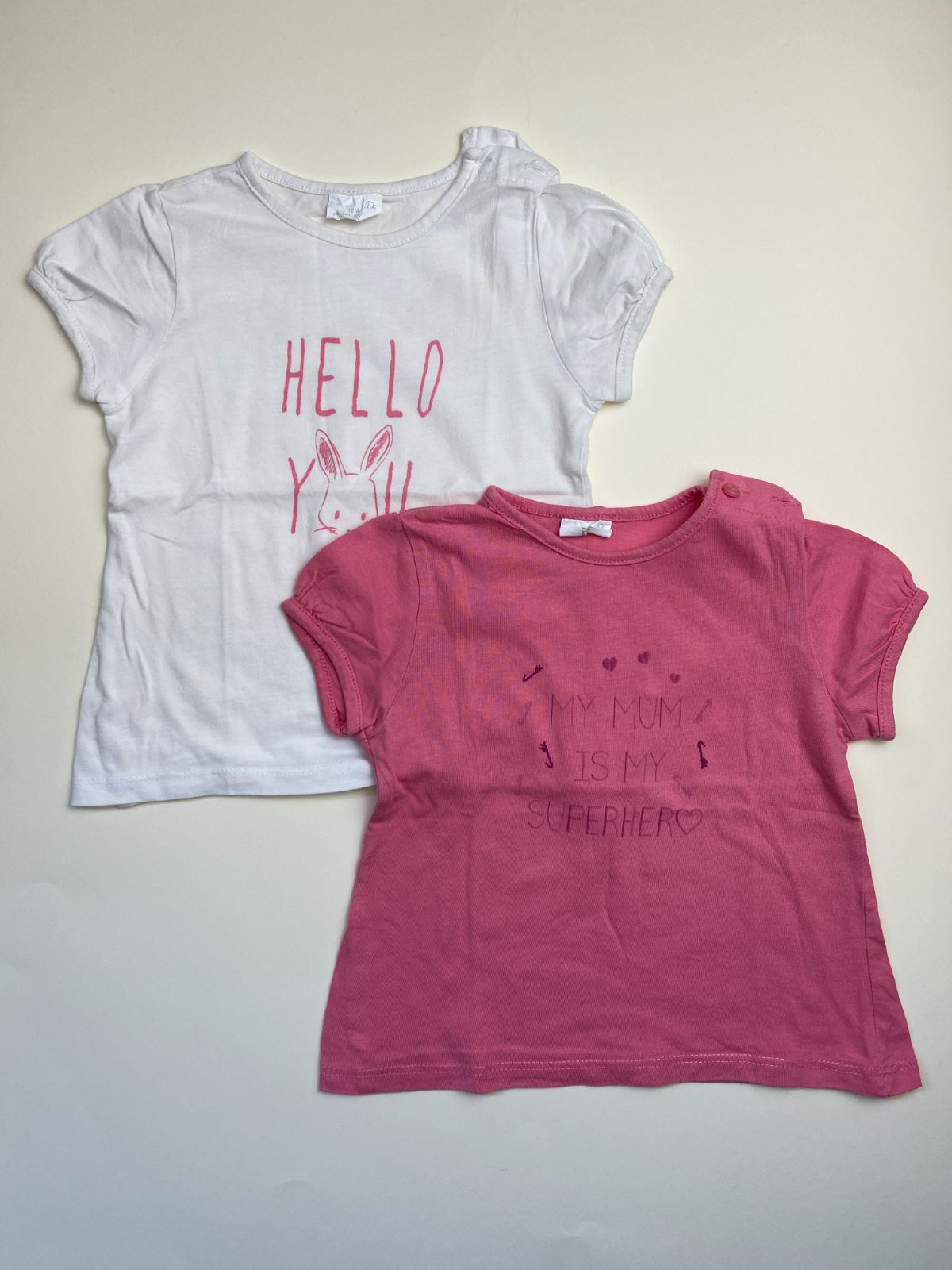 Set 2 T-shirt Bambina Maniche Corte