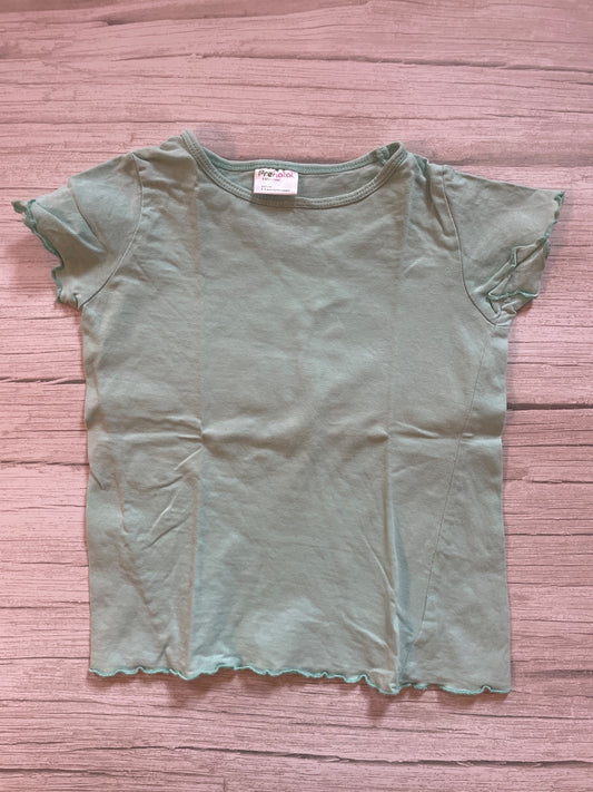 T-shirt Prenatal verde menta con bordi ondulati