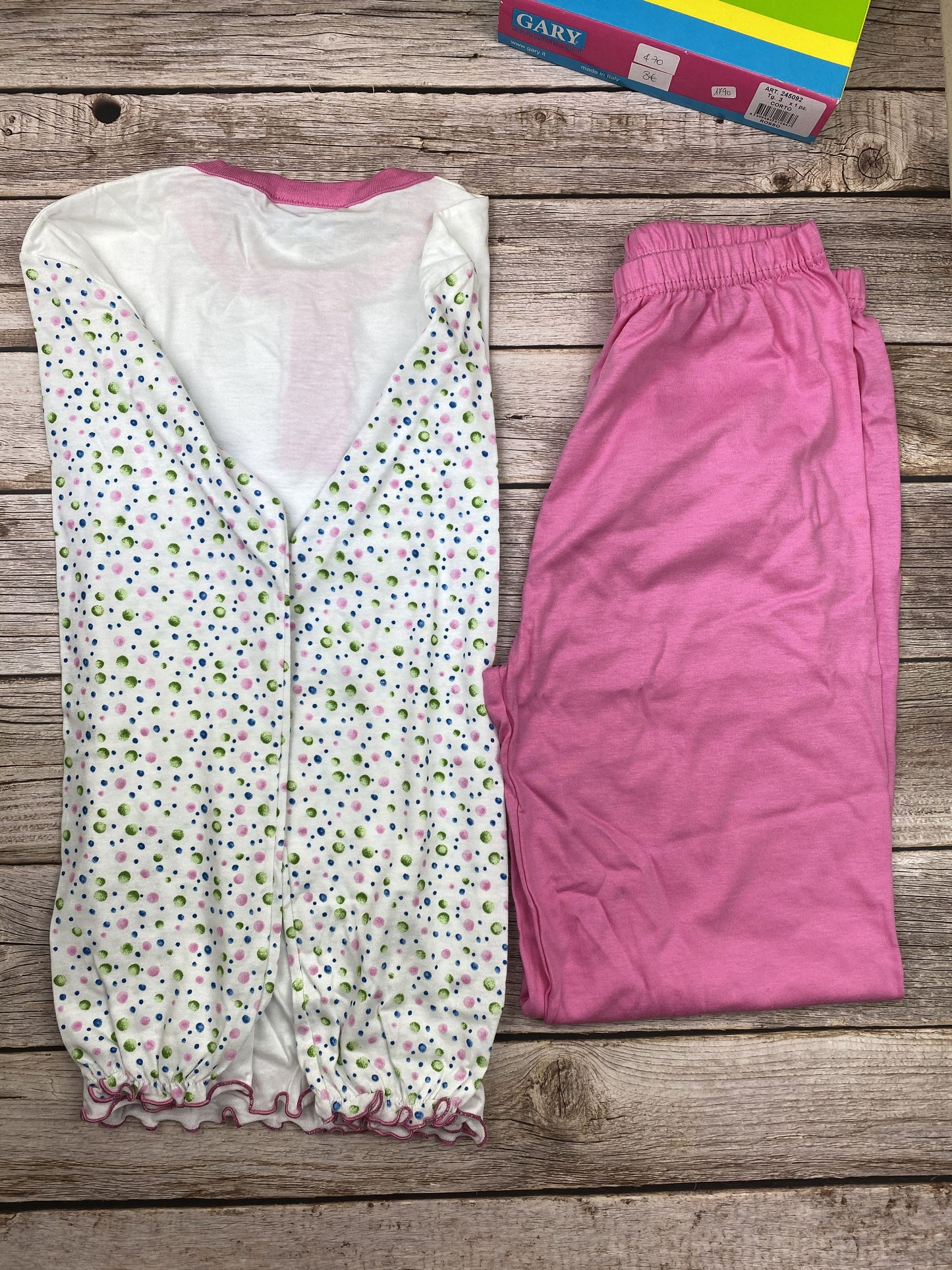 Pigiama manica lunga e pantalone