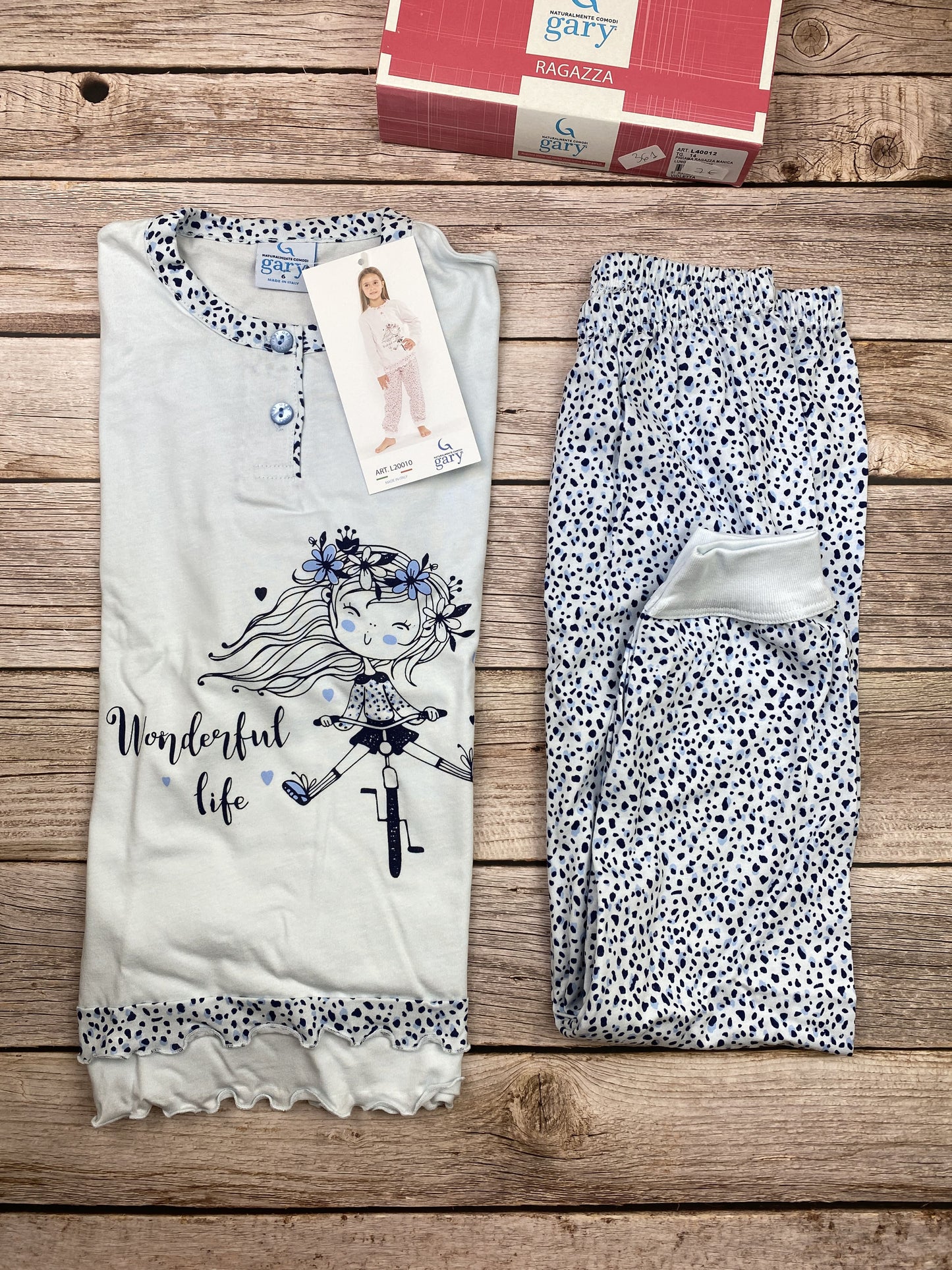 Pigiama manica lunga e pantalone