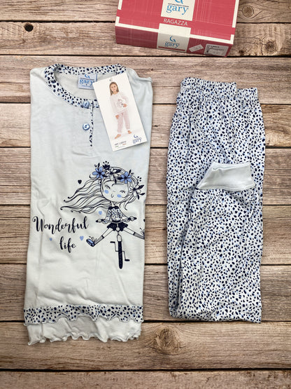 Pigiama manica lunga e pantalone