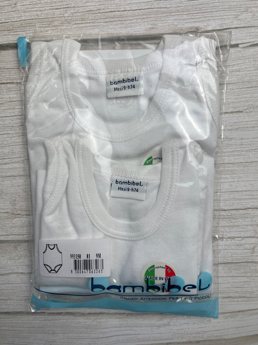 Set 2 body intimi neonato Bambibel bianchi