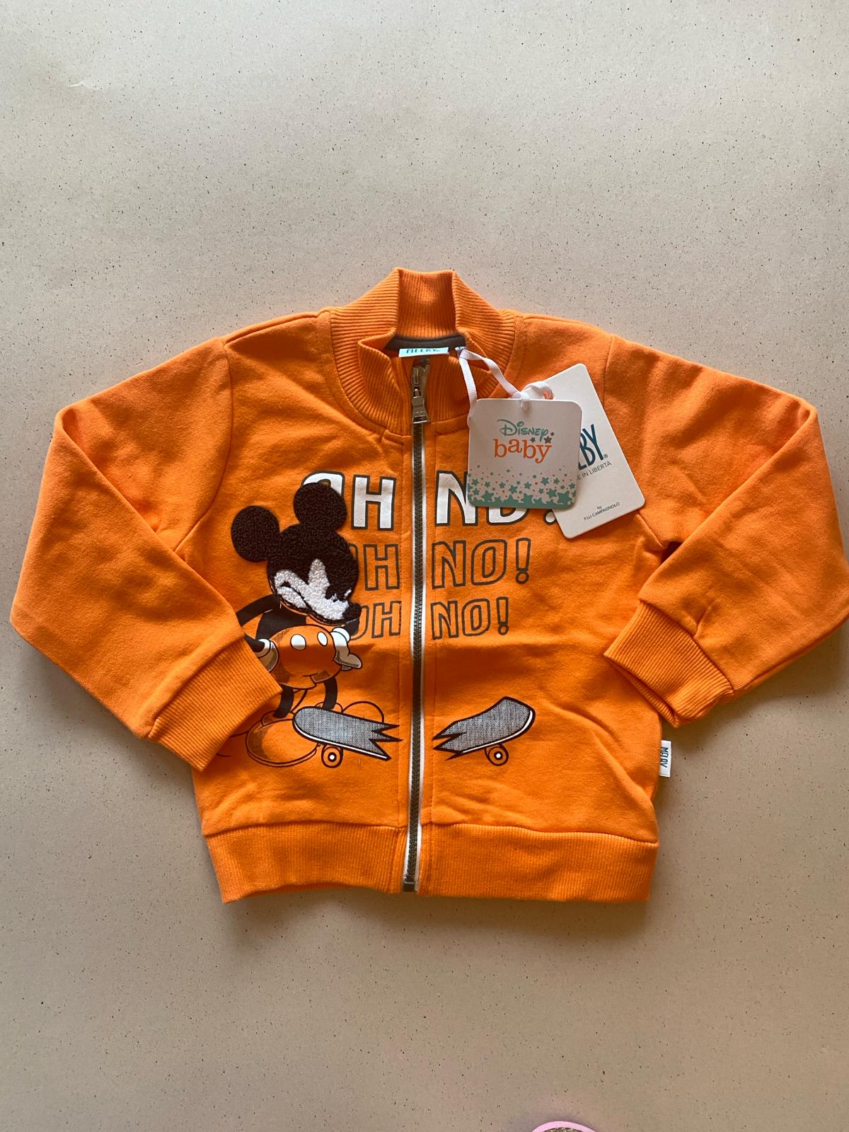 Felpa con zip senza cappuccio