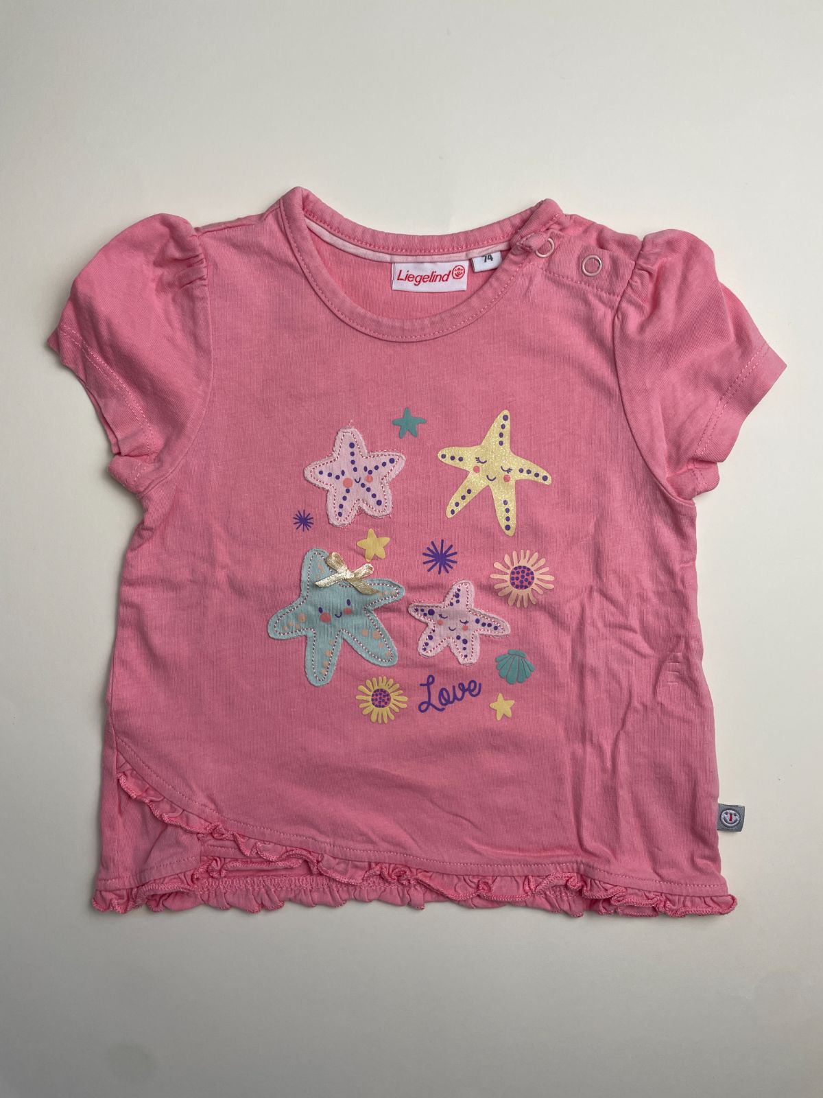 Maglietta rosa bambina maniche corte