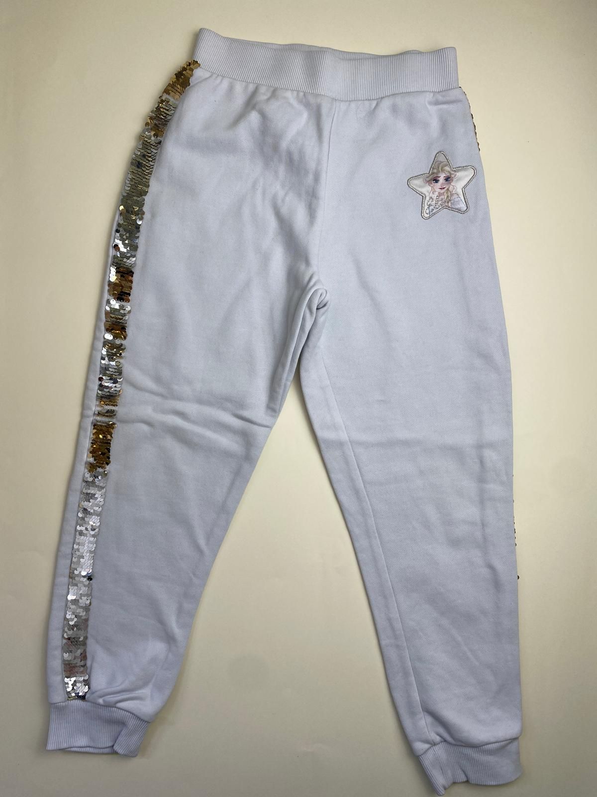 Pantaloni Tuta Bambina con Paillettes e Patch Elsa