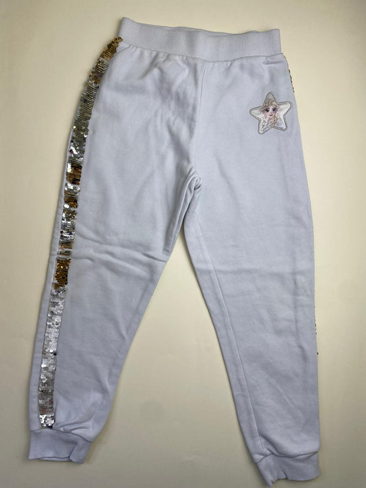 Pantaloni Tuta Bambina con Paillettes e Patch Elsa