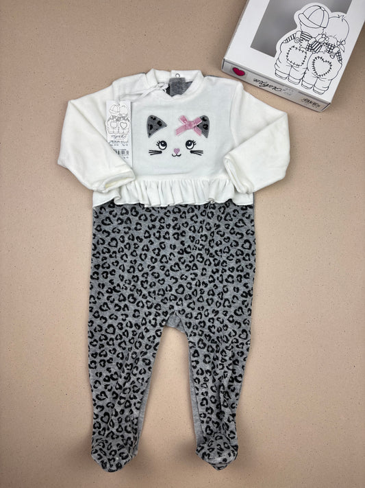 Tutina con piedini in ciniglia