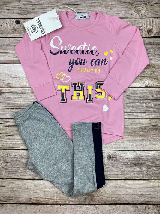 Set t-shirt manica lunga e leggings