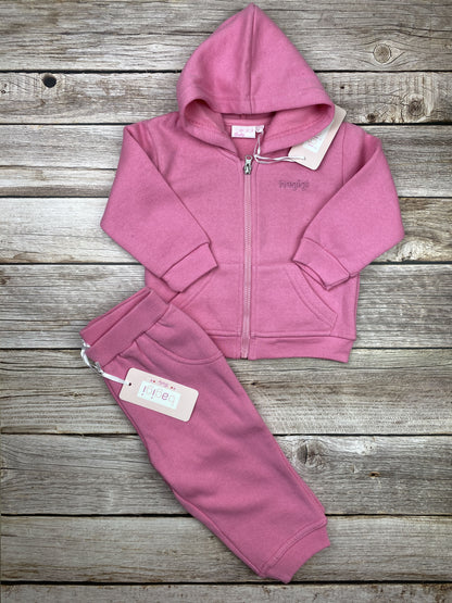 Set felpa con zip e pantalone