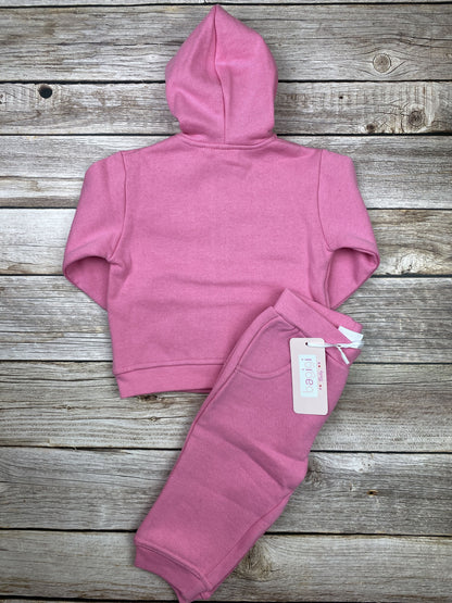 Set felpa con zip e pantalone
