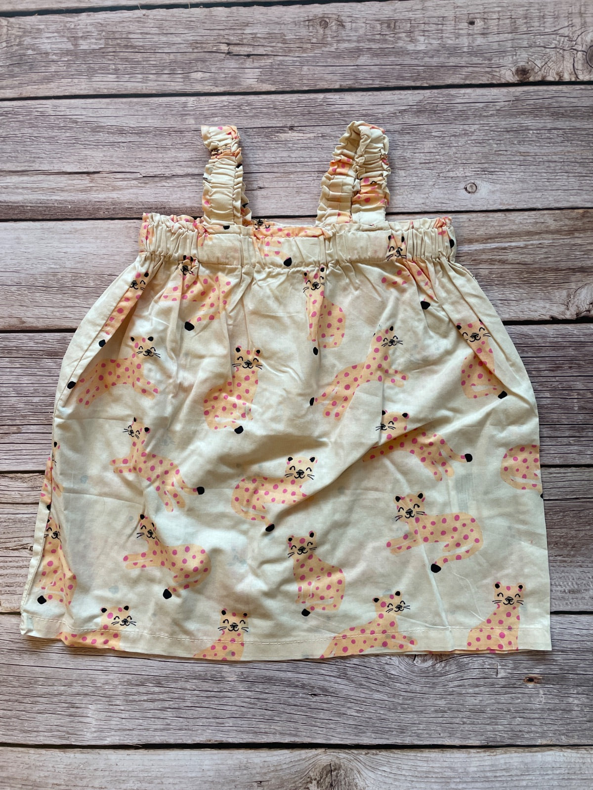 Vestito Bambina con Stampa Ghepardi Rosa