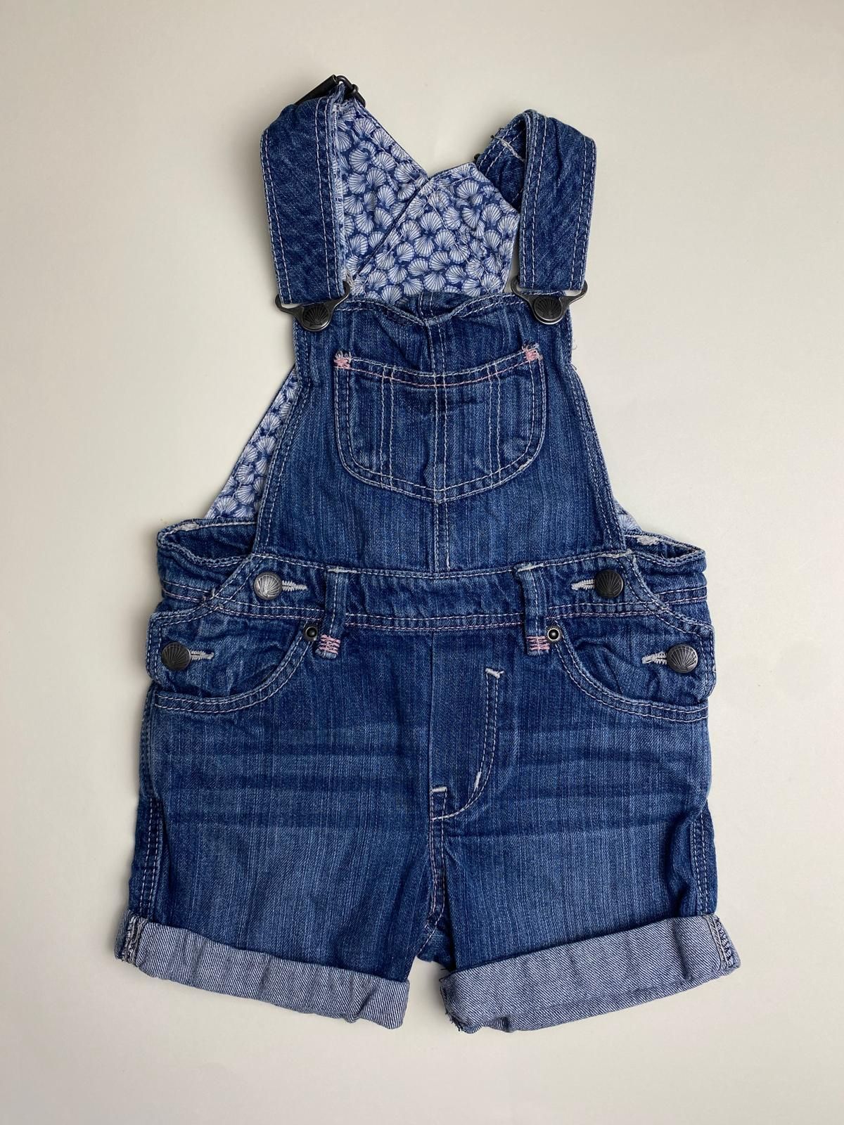 Salopette corta in denim per bambino