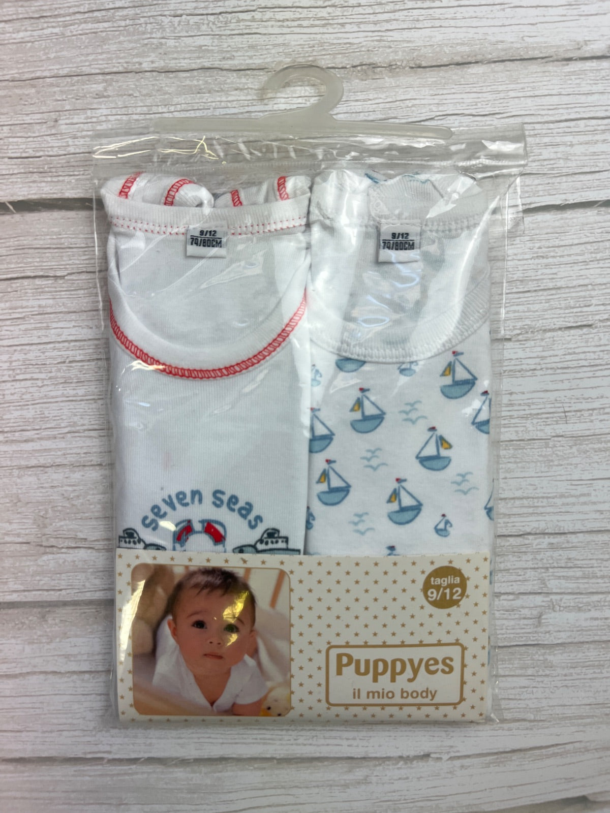 Set 2 Body Neonato Puppyes Tema Nautico