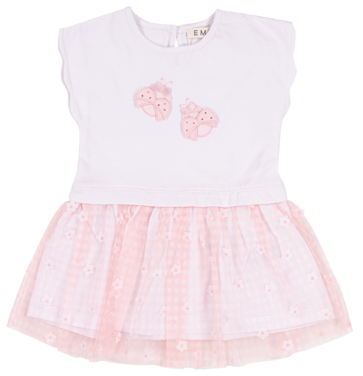 Vestito senza maniche con gonna in tulle