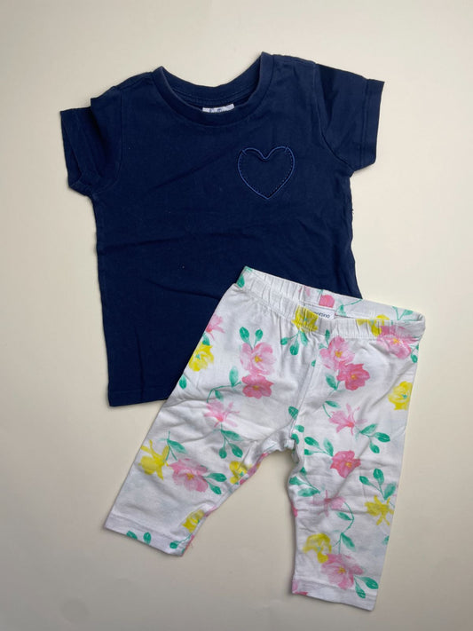 Completo neonata: T-shirt  e leggings 