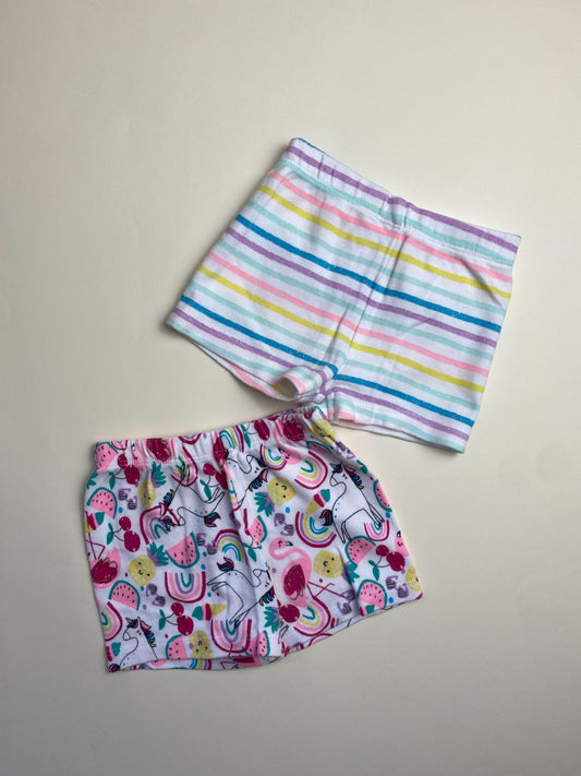 Set 2 Pantaloncini Corti per Bambina
